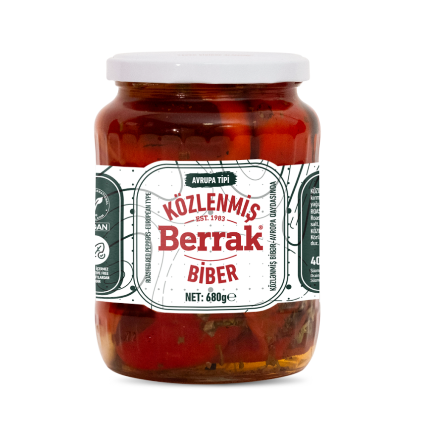 Közlenmiş Biber Avrupa Tipi 720 ml